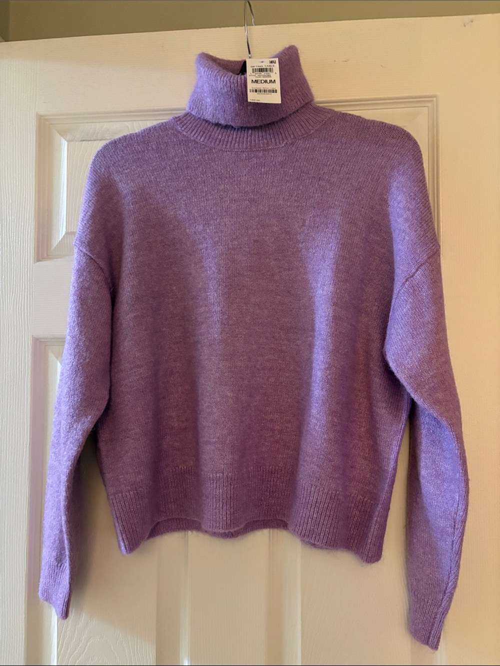 Soft Lavender Turtleneck Sweater - Medium